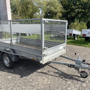 Netgittertrailer 258x128x26 + 80 cm udlejning Ejby Fyn