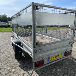 Netgittertrailer 258x128x26 + 80 cm udlejning Ejby Fyn