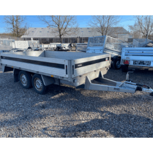 To-akslet åben trailer 2000 kg - udlejning Ejby Fyn